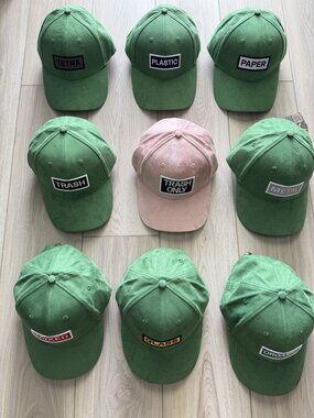 Lot of 9 new bABP Logo Eco-Suede unisex caps hat, different colors